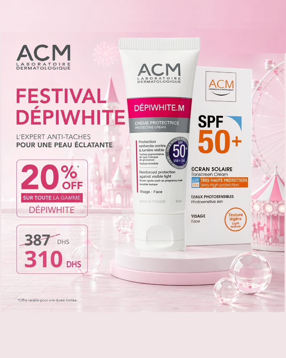 ACM Depiwhite M Écran solaire SPF50+ 40 ml ACM Depiwhite M Écran solaire SPF50+ 40 ml