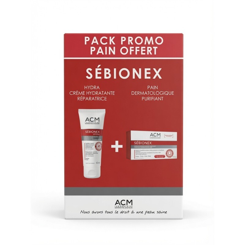 ACM Sébionex Hydra Crème réparatrice + Pain dermatologique purifiant ACM Sébionex Hydra Crème réparatrice + Pain dermatologique purifiant