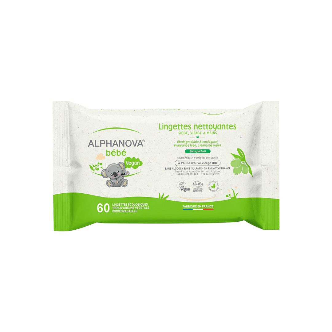 Alphanova Bébé Lingettes nettoyantes 60 unités Alphanova Bébé Lingettes nettoyantes 60 unités