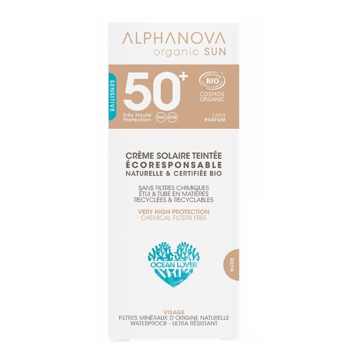 Alphanova Sun Crème solaire teintée bio SPF50+ 50 g Alphanova Sun Crème solaire teintée bio SPF50+ 50 g