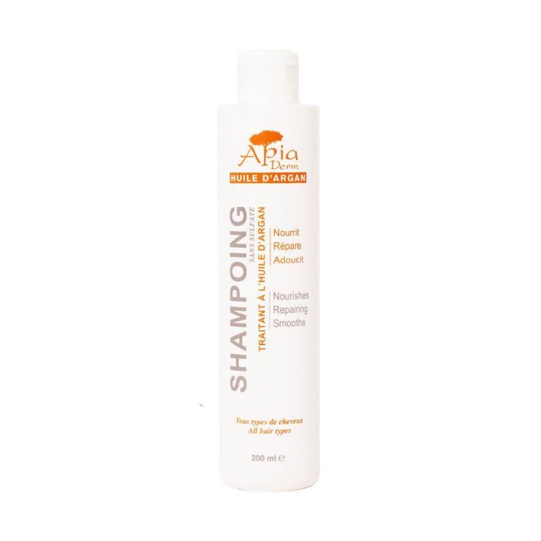 Apia Derm Shampooing sans sulfate à l'huile d'argan 200 ml