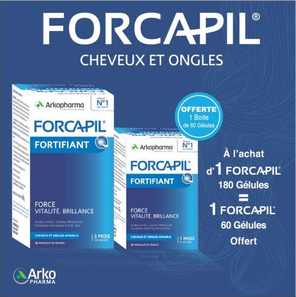 Arkopharma Forcapil Cheveux et ongles Duo 180 + 60 gélules Arkopharma Forcapil Cheveux et ongles Duo 180 + 60 gélules