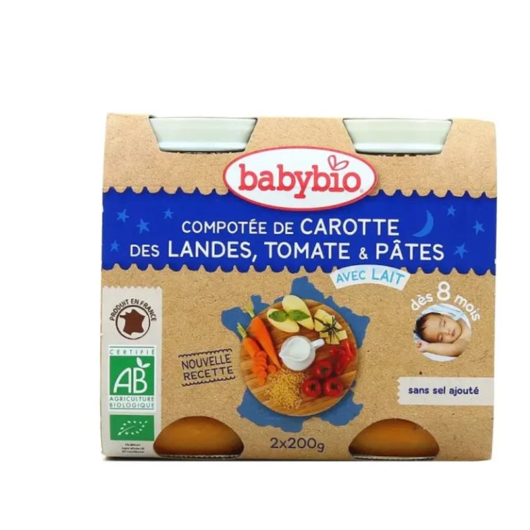 Babybio Bol Bonne Nuit Légumes Pâtes 2 x 200 g dès 8 mois