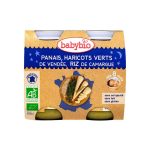 Babybio Bol Bonne Nuit Panais Haricots verts Riz 2 x 200 g dès 8 mois