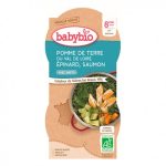 Babybio Bol Pomme de terre Épinard Saumon 2 x 200 g dès 8 mois