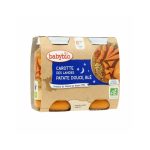 Babybio Bonne Nuit Carotte Patate douce Blé 2 x 200 g dès 6 mois