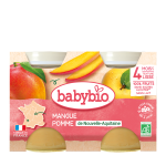Babybio Petit pot Mangue Pomme 2 x 130 g dès 6 mois