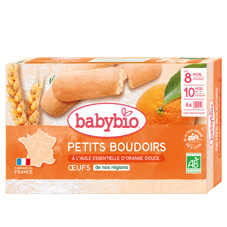 Babybio Petits boudoirs à l'huile essentielle d'orange douce dès 10 mois 120 g