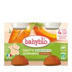 Babybio Pot Carotte potimarron dès 4 mois 2 x 130 g