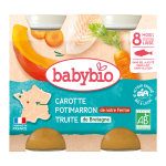 Babybio Pot Carotte potimarron truite dès 8 mois 2 x 200 g