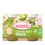 Babybio Pot Légumes verts dès 4 mois 2 x 130 g
