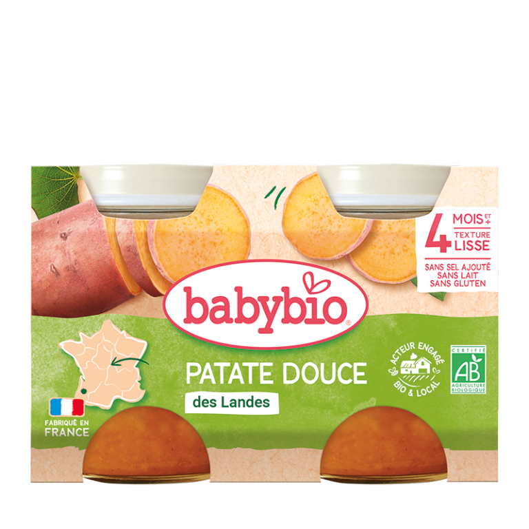 Babybio Pot Patate douce dès 4 mois 2 x 130 g