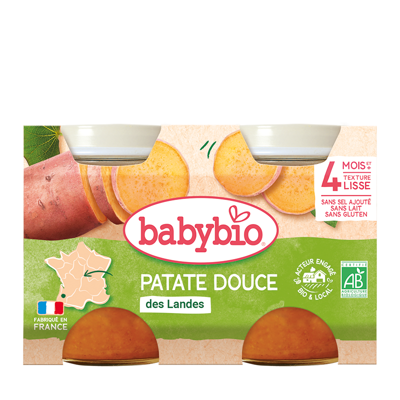 Babybio Pot Patate douce dès 4 mois 2 x 130 g Babybio Pot Patate douce dès 4 mois 2 x 130 g