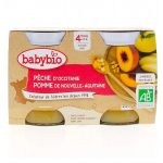 Babybio Pot Pêche dès 4 mois 2 x 130 g