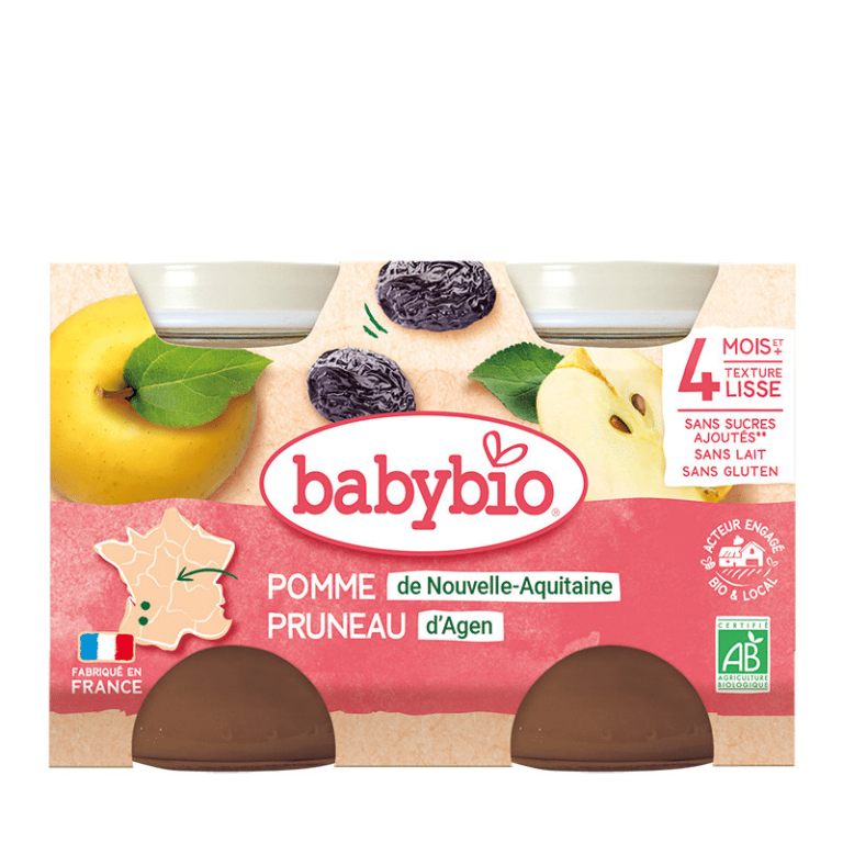 Babybio Pot Pomme pruneau dès 6 mois 2 x 130 g