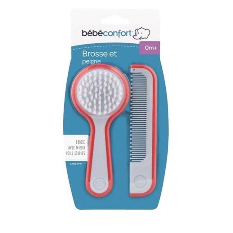 Bébé Confort Brosse, miroir et peigne rouge et blanc 0-6 mois