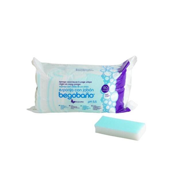 Begobano Éponge savonneuse 7,5 x 12 cm 50 unités Begobano Éponge savonneuse 7,5 x 12 cm 50 unités