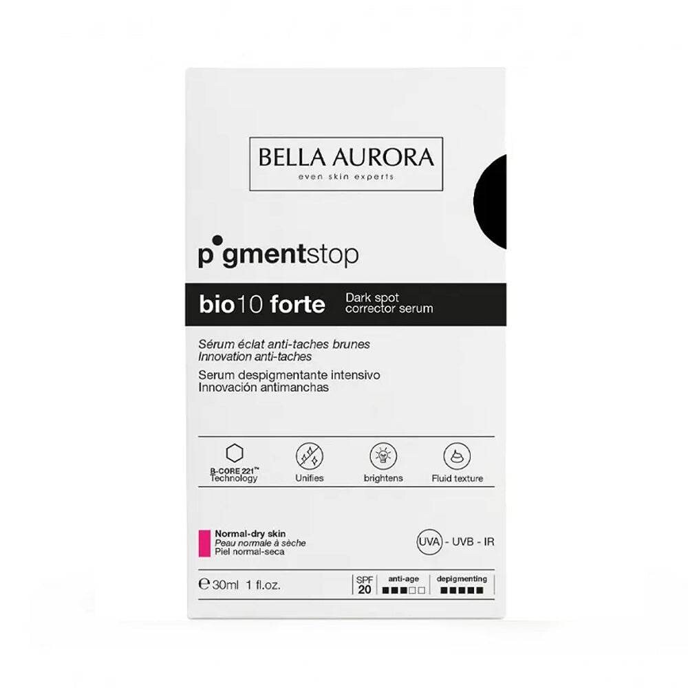 Bella Aurora Bio10 Forte Pigment Stop peau normale à sèche 30 ml Bella Aurora Bio10 Forte Pigment Stop peau normale à sèche 30 ml