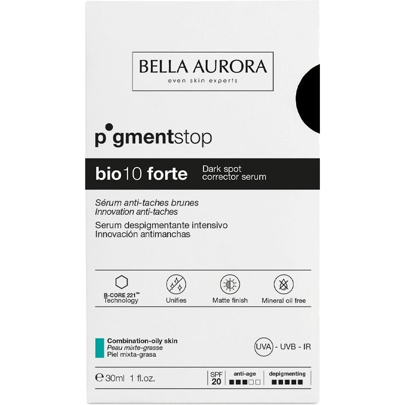 Bella Aurora Bio10 Forte Pigment Stop Sérum anti-taches peau mixte à grasse Bella Aurora Bio10 Forte Pigment Stop Sérum anti-taches peau mixte à grasse
