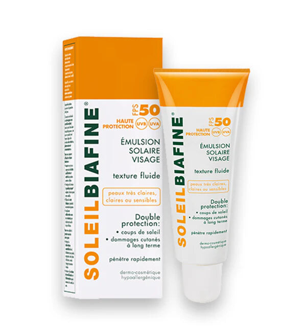 Biafine Soleil Émulsion solaire visage SPF50 50 ml Biafine Soleil Émulsion solaire visage SPF50 50 ml