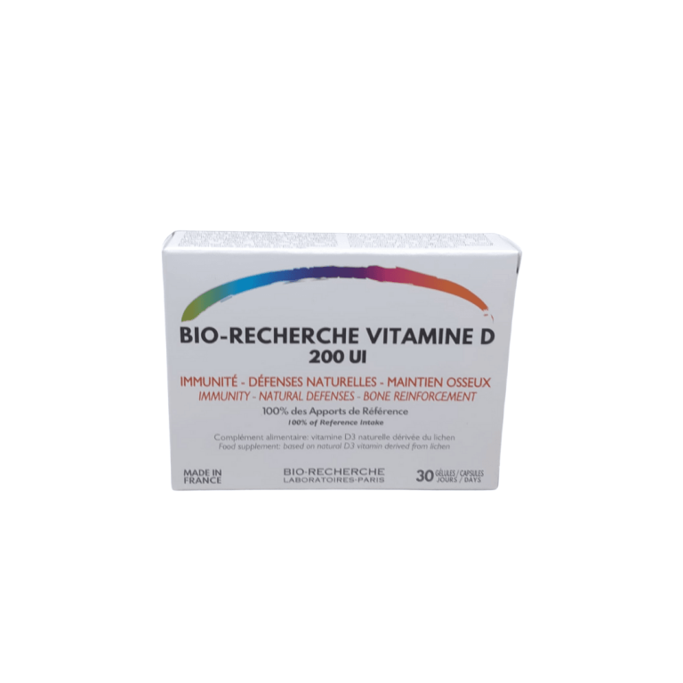 Bio Recherche Vitamine D 200 UI 30 gélules