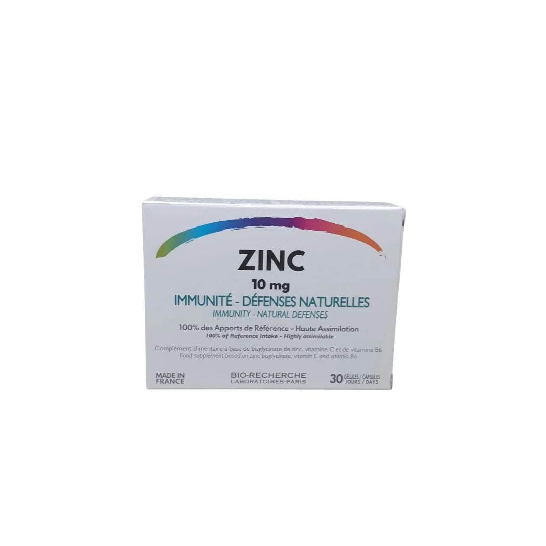 Bio Recherche Zinc 10 mg Immunité 30 gélules Bio Recherche Zinc 10 mg Immunité 30 gélules