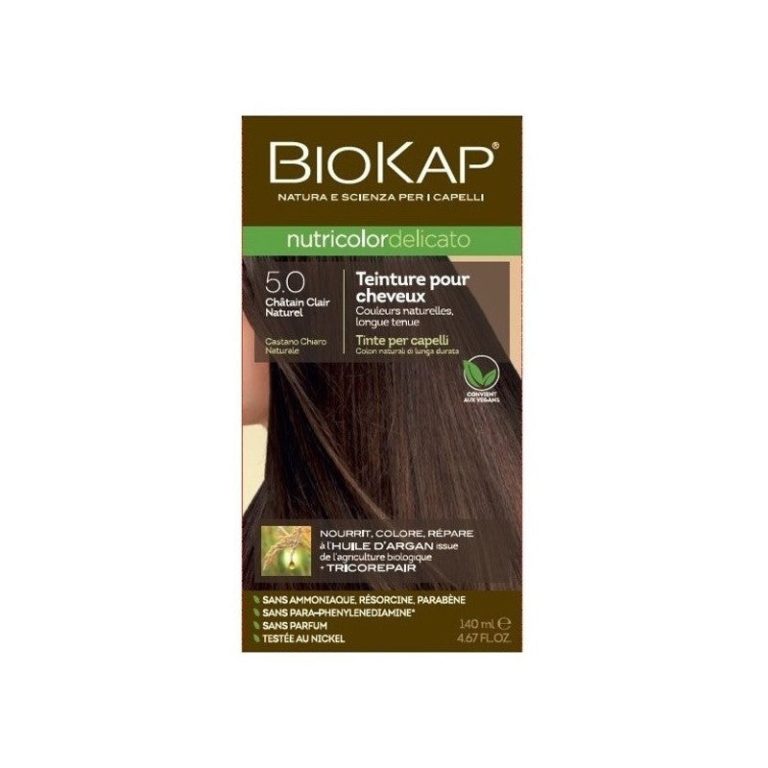 Biokap Nutricolor Delicato 5.0 Châtain clair naturel 140 ml