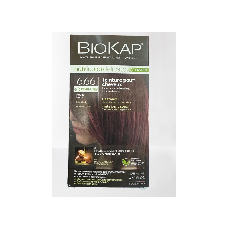 Biokap Nutricolor Delicato 6.66 Rouge rubis Biokap Nutricolor Delicato 6.66 Rouge rubis