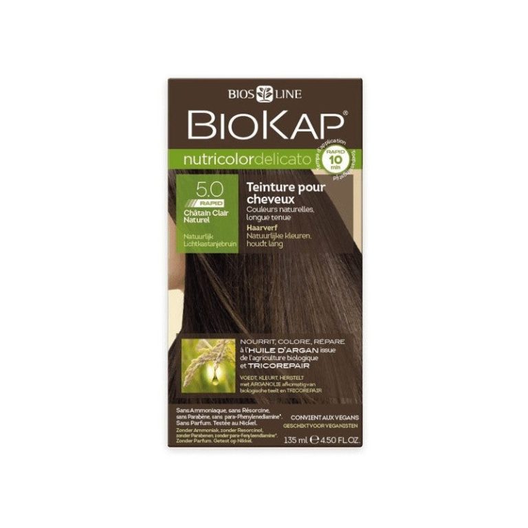 Biokap Nutricolor Delicato Rapid 5.0 Châtain clair naturel 135 ml