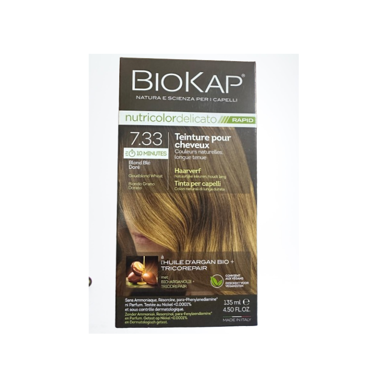 Biokap Nutricolor Delicato Rapid 7.33 Blond blé doré 135 ml