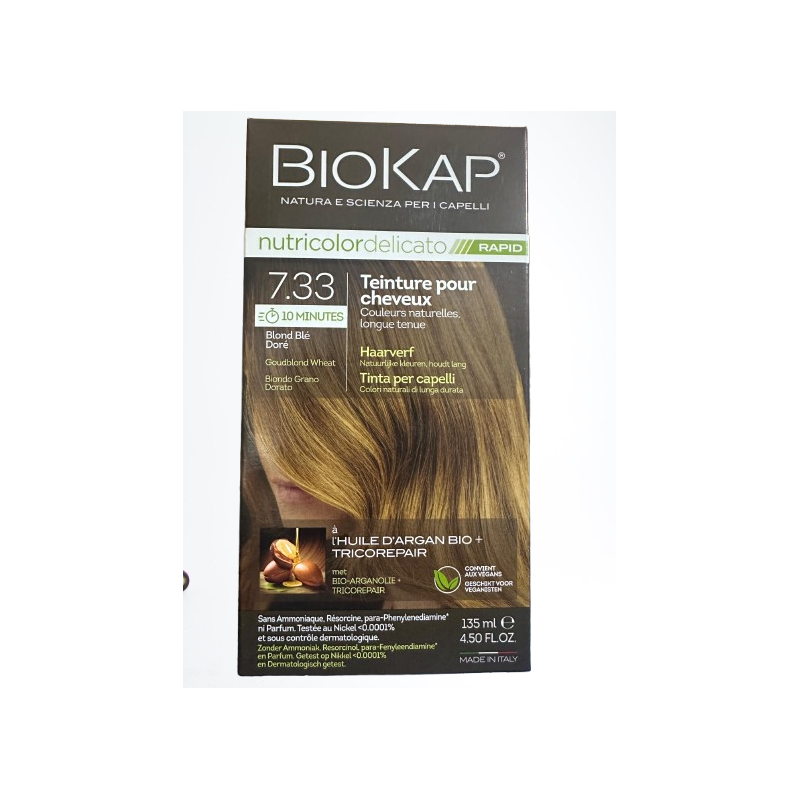 Biokap Nutricolor Delicato Rapid 7.33 Blond blé doré 135 ml Biokap Nutricolor Delicato Rapid 7.33 Blond blé doré 135 ml