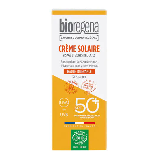 Bioregena Crème solaire visage et zones délicates SPF50+ 40 ml Bioregena Crème solaire visage et zones délicates SPF50+ 40 ml