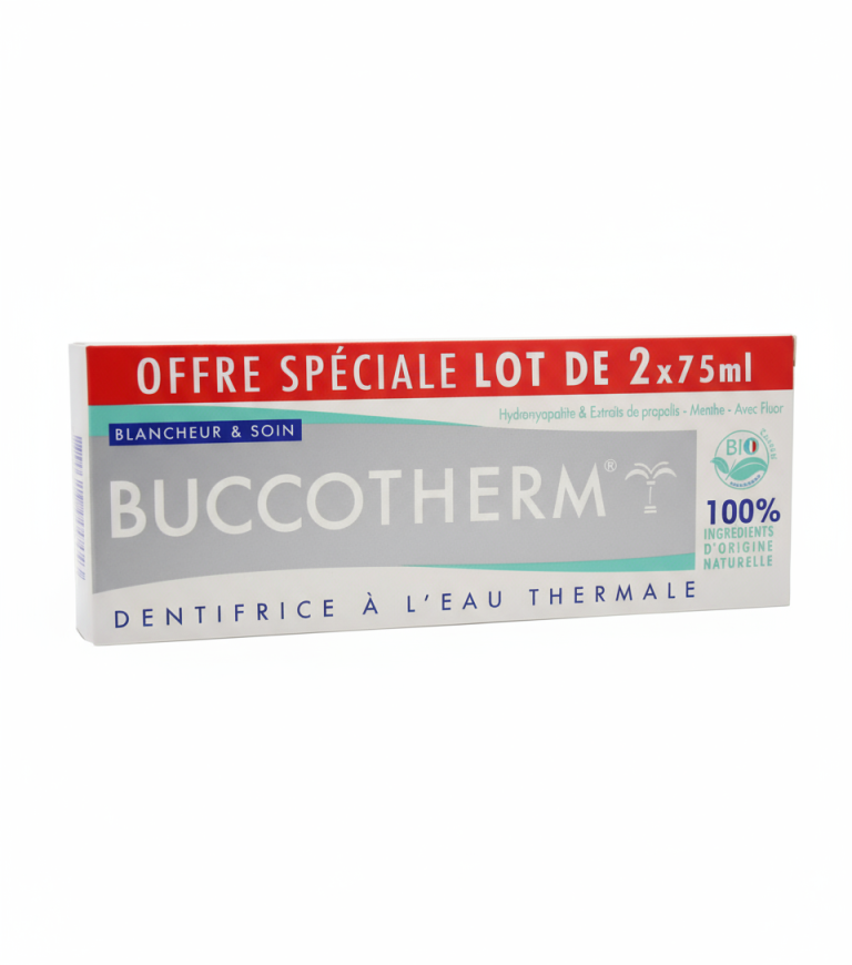 Buccotherm Dentifrice blancheur et soin Lot de 2 x 75 ml