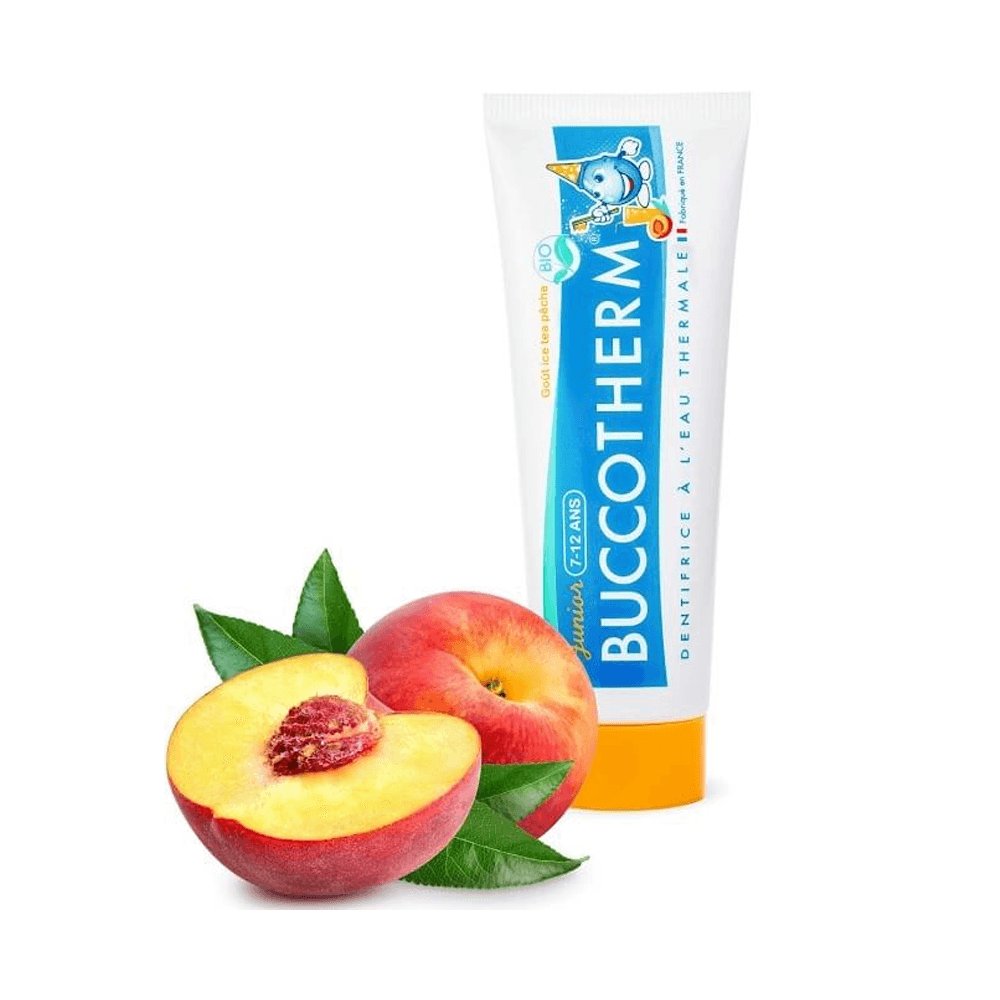 Buccotherm Dentifrice Junior 7-12 ans Ice Tea pêche bio 50 ml Buccotherm Dentifrice Junior 7-12 ans Ice Tea pêche bio 50 ml