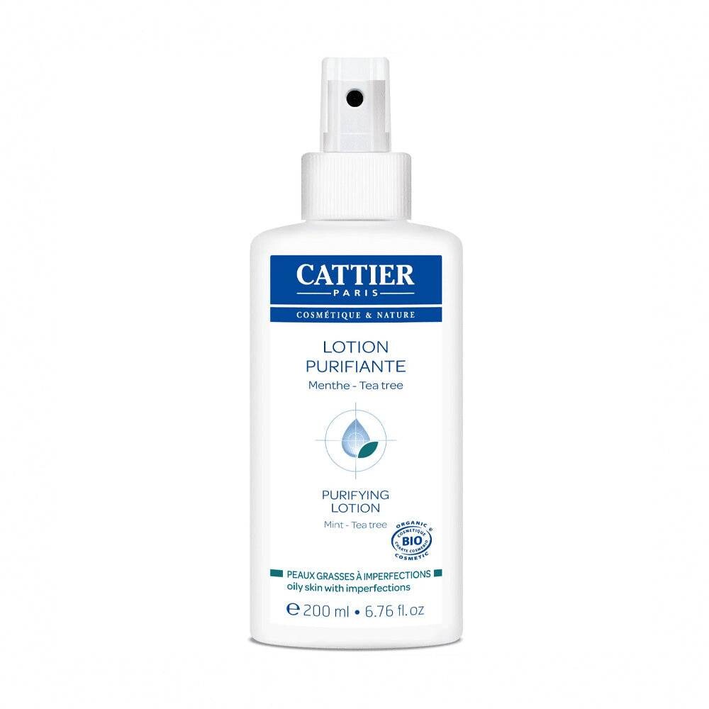 Cattier Lotion purifiante menthe spray peaux grasses à imperfections bio 200 ml