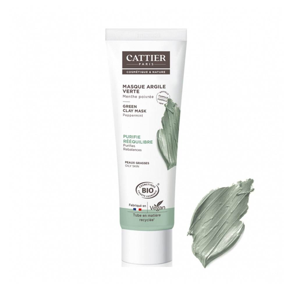 Cattier Masque argile verte menthe poivrée 100 ml