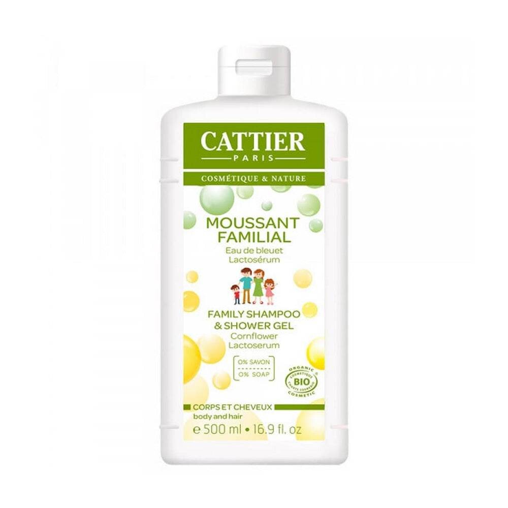 Cattier Moussant familial eau de bleuet lactosérum sans savon 500 ml Cattier Moussant familial eau de bleuet lactosérum sans savon 500 ml