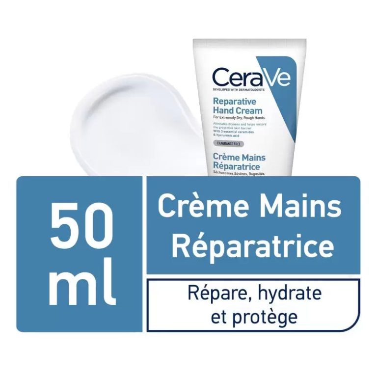CeraVe Crème mains réparatrice pour mains sèches et abîmées 50 ml