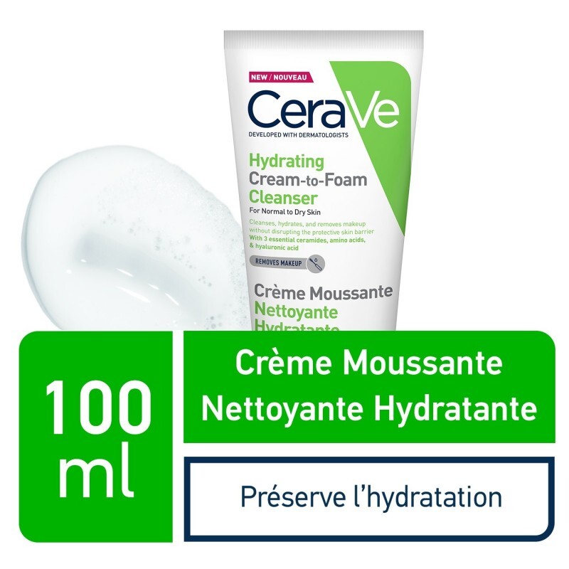 CeraVe Crème moussante nettoyante hydratante Peau normale à sèche 100 ml CeraVe Crème moussante nettoyante hydratante Peau normale à sèche 100 ml