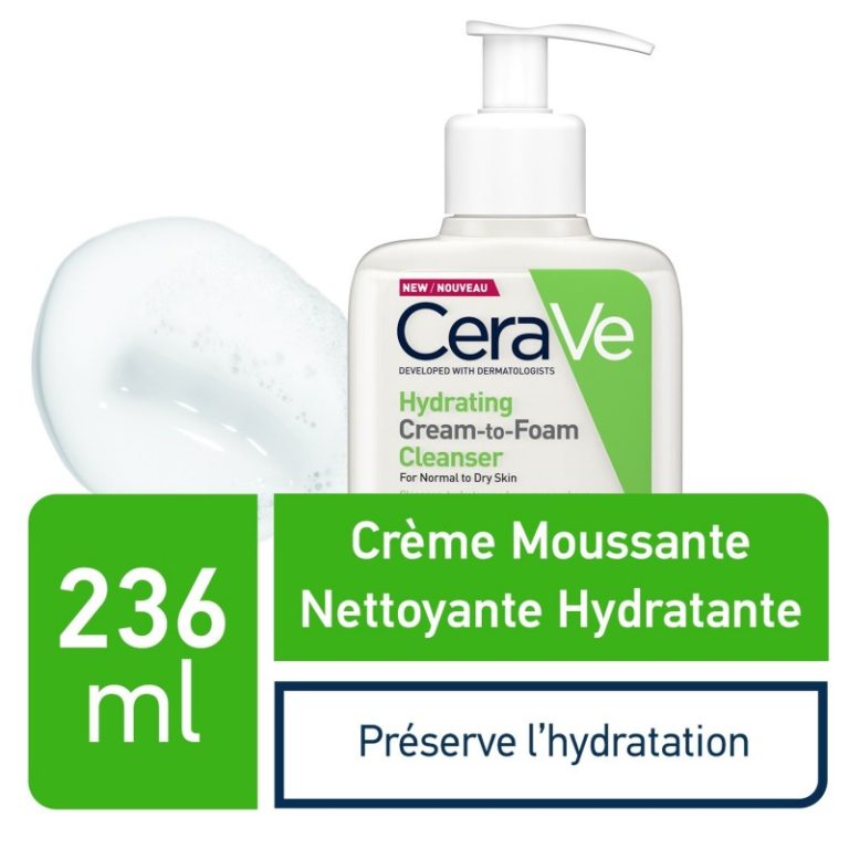 CeraVe Crème moussante nettoyante hydratante Peau normale à sèche 236 ml
