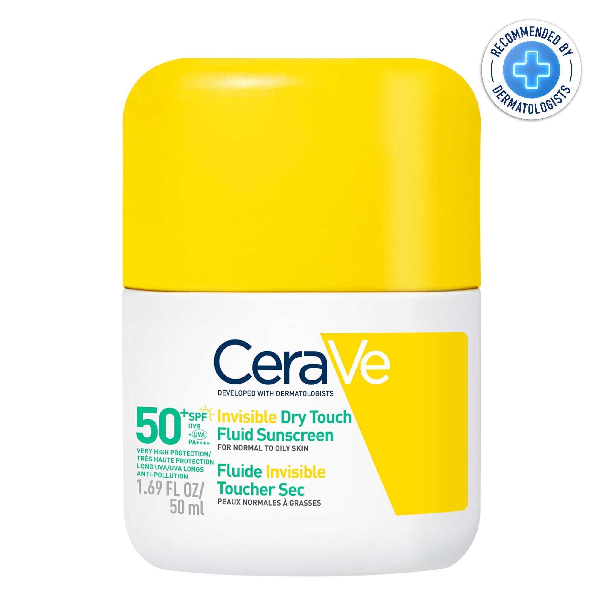 CeraVe Fluide invisible toucher sec SPF50+ Peau normale à grasse 50 ml CeraVe Fluide invisible toucher sec SPF50+ Peau normale à grasse 50 ml
