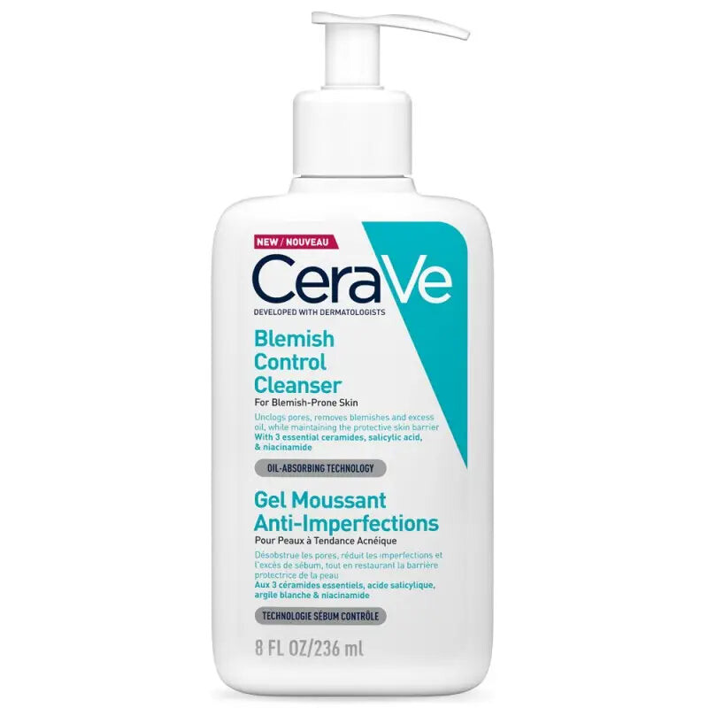 CeraVe Gel moussant anti-imperfections Peau grasse à tendance acnéique 236 ml CeraVe Gel moussant anti-imperfections Peau grasse à tendance acnéique 236 ml
