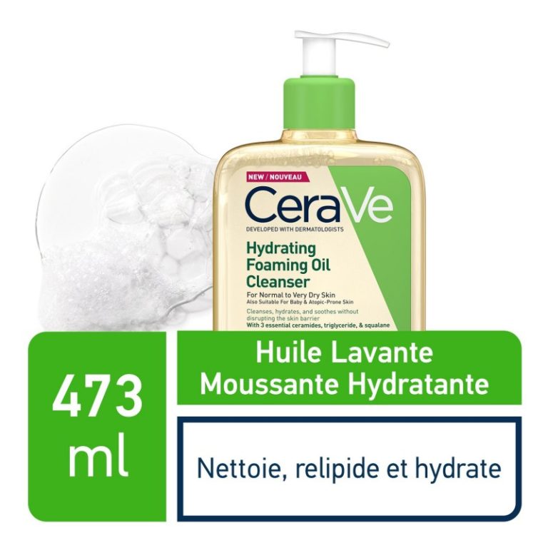 CeraVe Huile lavante moussante hydratante Peau très sèche à atopique 473 ml