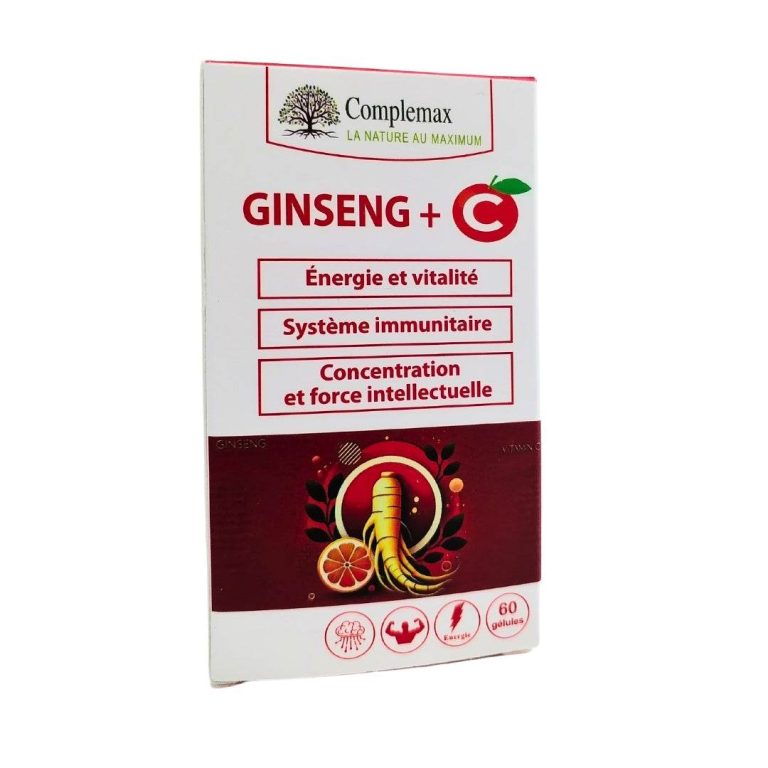 Complemax Ginseng + C Énergie et vitalité 60 gélules