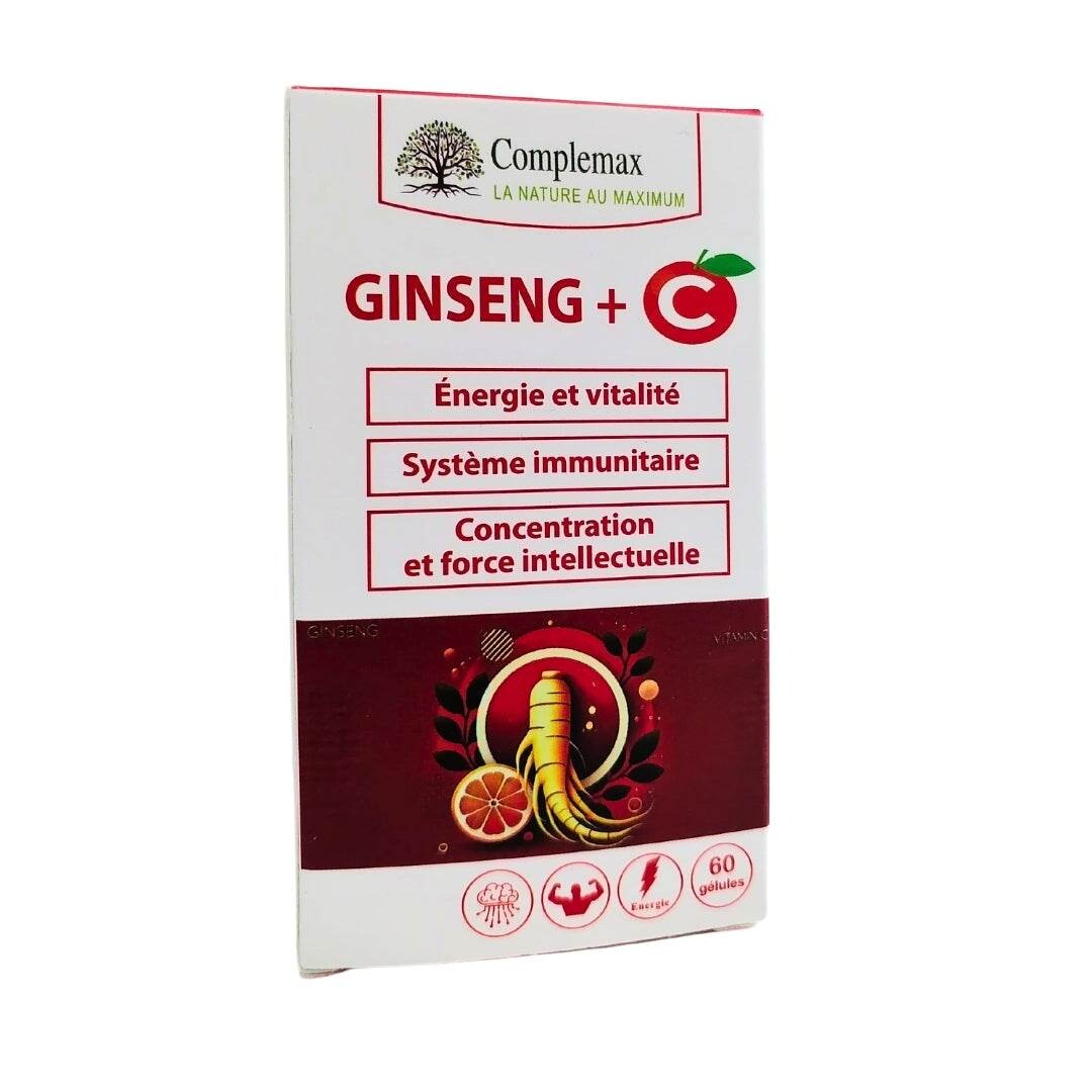 Complemax Ginseng + C Énergie et vitalité 60 gélules Complemax Ginseng + C Énergie et vitalité 60 gélules