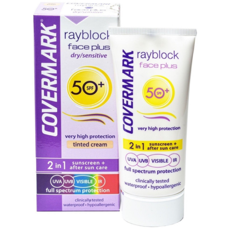 Covermark Rayblock Face Plus Dry/Sensitive 2 en 1 SPF50+ Invisible