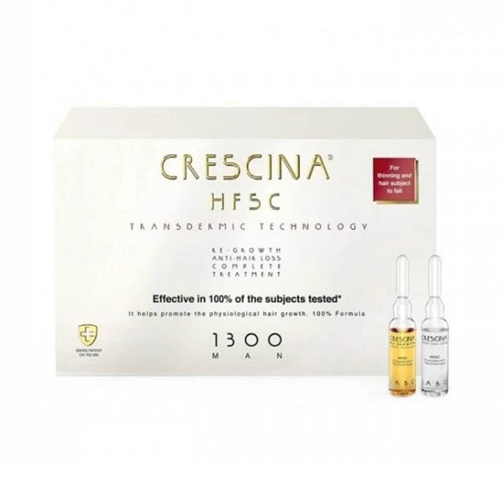 Crescina Transdermic HFSC Complete Treatment 1300 Homme 10+10 x 3,5 ml
