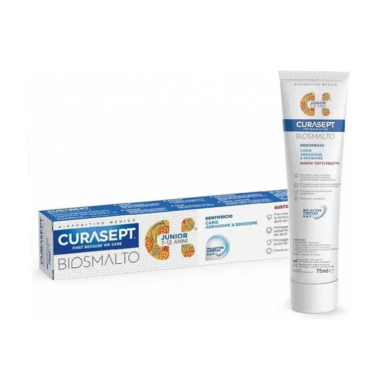 Curasept Biosmalto Junior Dentifrice tous fruits 7-12 ans 75 ml