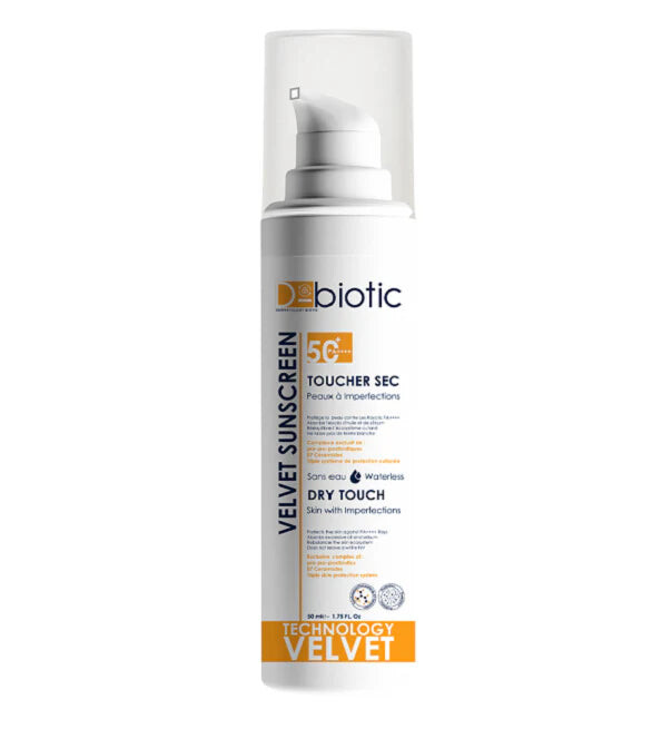 D-Biotic Velvet Sunscreen Toucher sec peaux à imperfections 50 ml