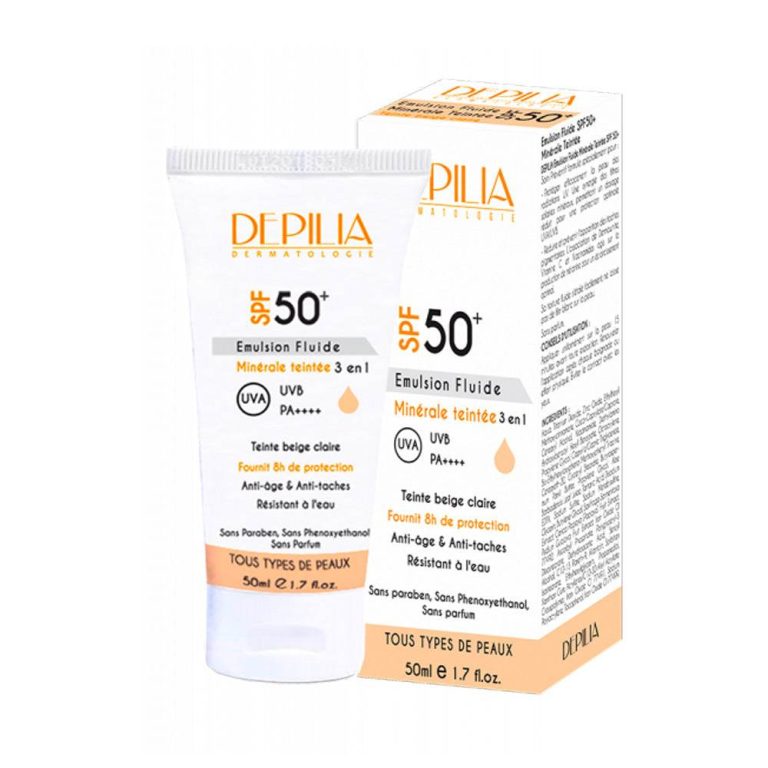 Depilia Émulsion fluide minérale teintée SPF50+ 50 ml